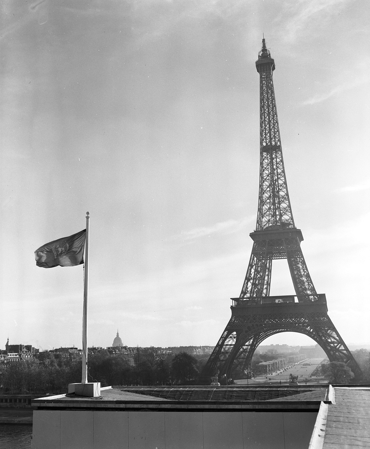 Das Palais de Chaillot in Paris, Tagungsort der UN-Generalversammlung 1948.
